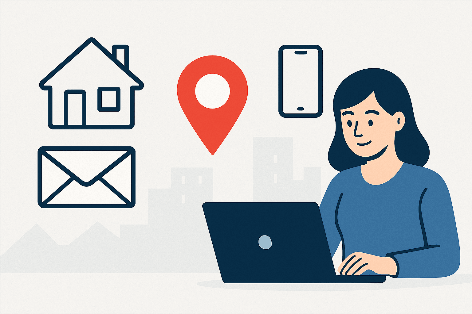 Jak działa wirtualny adres dla firmy - schemat